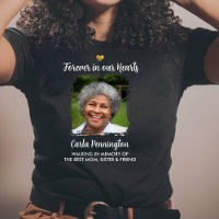 Forever in our Hearts Memorial Custom Text Photo