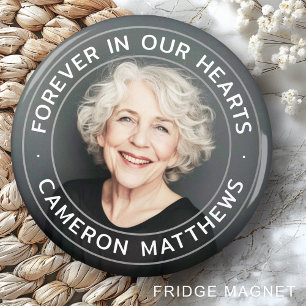 Forever in our hearts memorial full photo magnet