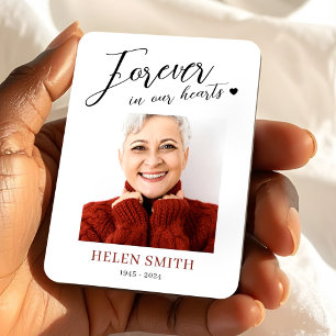 Forever in Our Hearts Memorial Funeral Photo Magnet