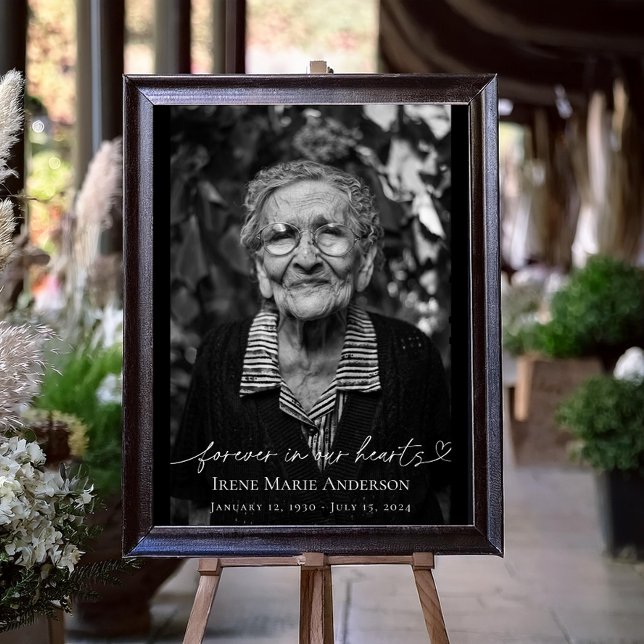 Forever in Our Hearts Memorial Funeral Tribute Poster (Creator Uploaded)