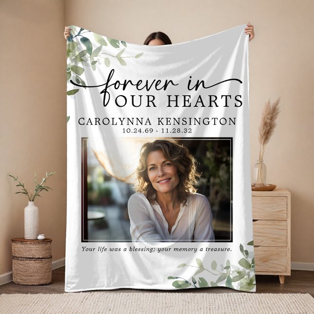 Forever in Our Hearts Memorial Keepsake Fleece Blanket (Forever in Our Hearts Memorial Keepsake Fleece Blanket)
