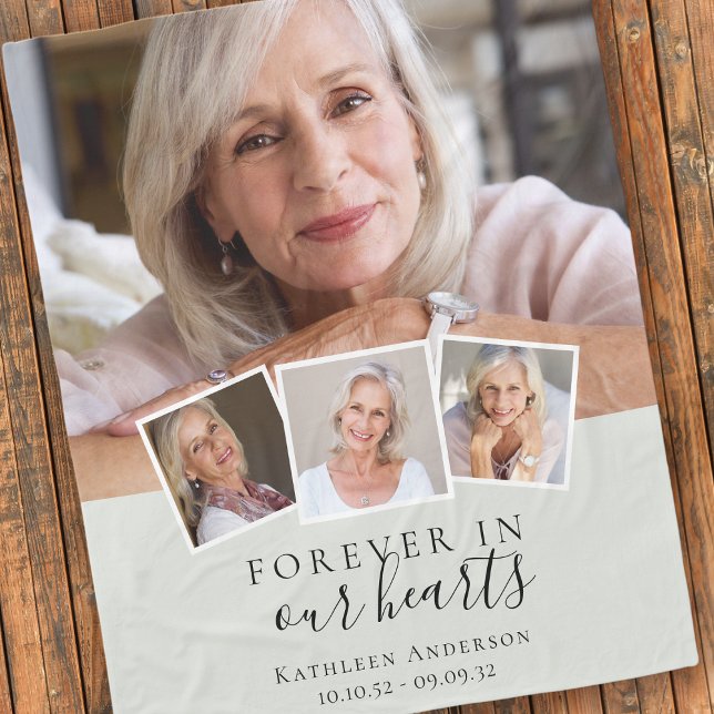 Forever in Our Hearts Memorial Keepsake  Fleece Blanket (Creator Uploaded)