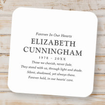 Forever In Our Hearts Memorial Modern Simple Quote