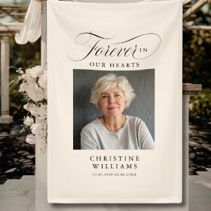 "Forever in our Hearts" Memorial, Name, Photo Banner