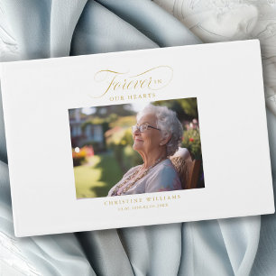 "Forever in our Hearts" Memorial, Name, Photo Guest Book