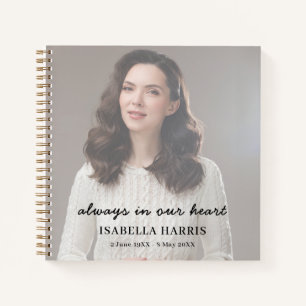 Forever in Our Hearts Memorial Photo Design Notebook