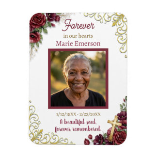 Forever in our Hearts | Memorial Photo Funeral Magnet