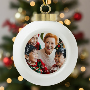 Forever in Our Hearts: Memorial Photo Ornament