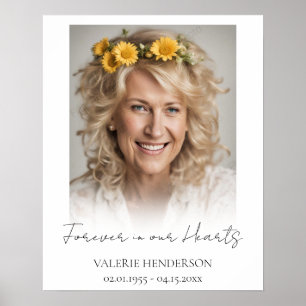 Forever in our Hearts Memorial Photo Poster