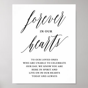 Forever in our hearts memorial wedding sign