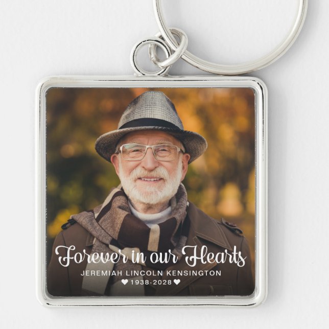 Forever in Our Hearts Memory Keepsake Key Ring (Front)
