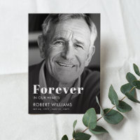 Forever In Our Hearts Memory Modern Photo Funeral