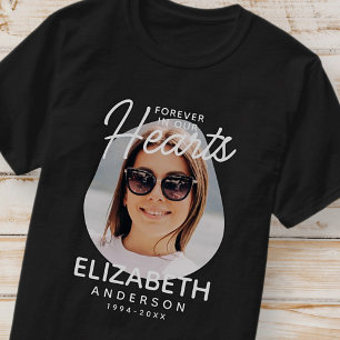 Forever in our Hearts Modern Memorial Custom Photo T-Shirt