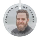 Forever in our Hearts Modern Overlay Photo  Glass 