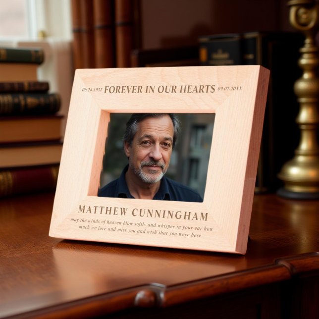 Forever in our hearts Modern Simple Minimalist Etched Frames (Creator Uploaded)