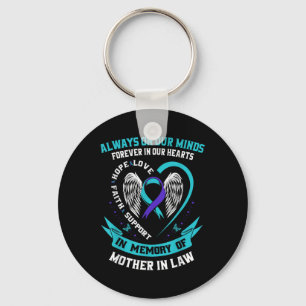 Forever In Our Hearts Mother In Law Suicide Awaren Key Ring