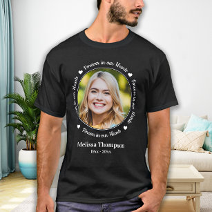 Forever in our Hearts Personalised Photo Memorial T-Shirt