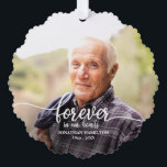 Forever In Our Hearts Personalised Photo Memorial Tree Decoration Card<br><div class="desc">A Personalised Photo Memorial Ornament Card to Remember Your Loved One Forever.</div>