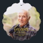 Forever In Our Hearts Personalised Photo Memorial Tree Decoration Card<br><div class="desc">A Personalised Photo Memorial Ornament Card to Remember Your Loved One Forever.</div>