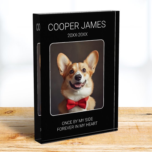 Forever in our hearts Pet Loss Memorial Keepsake Photo Block (Forever in our hearts Pet Loss Memorial Keepsake Photo Block)