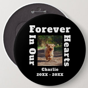 Forever In Our Hearts Pet Loss Sympathy Memorial 6 Cm Round Badge