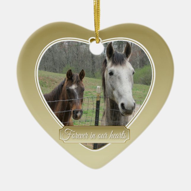 Forever in our Hearts Pet Memorial Ceramic Tree Decoration (Front)