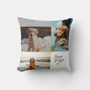 Forever in our Hearts Pet Memorial Photo Collage Cushion