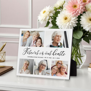 Forever In Our Hearts Photo Collage Memorial  Plaq Plaque