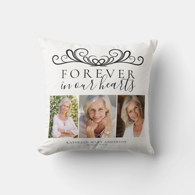 Forever in Our Hearts Photo Cushion (Front)