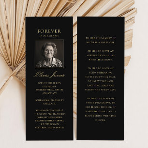 Forever in Our Hearts Photo Funeral Bookmarks