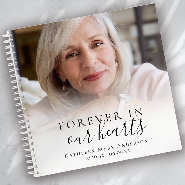 Forever in Our Hearts Photo Funeral Guest Book (Creator Uploaded)