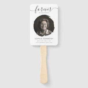 Forever in Our Hearts Photo Funeral Hand Fan