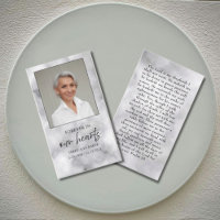 Forever in Our Hearts Photo Funeral Memorial Card