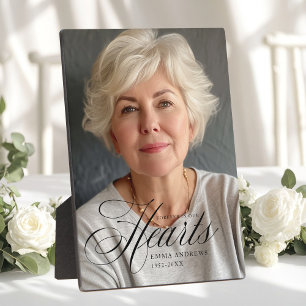 "Forever in Our Hearts" Photo Funeral Memorial  Plaque