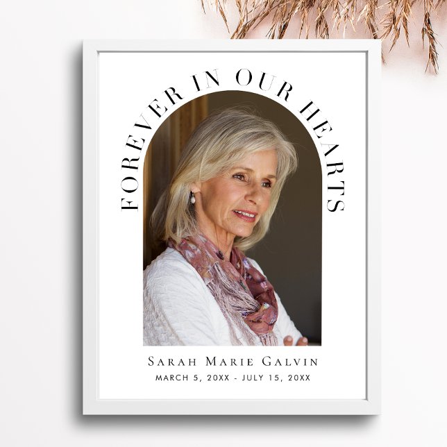 Forever In Our Hearts Photo Funeral Memorial Poster (Creator Uploaded)