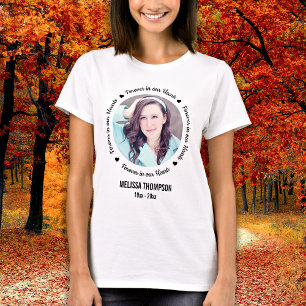 Forever in our Hearts Photo Funeral Memorial T-Shirt