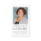 Forever in Our Hearts Photo Funeral Prayer Card
