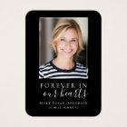 Forever in Our Hearts Photo Funeral Prayer Card