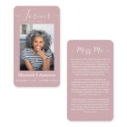 Forever in Our Hearts Photo Funeral Prayer Card