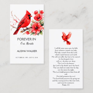 Forever in Our Hearts Photo Funeral Prayer Card