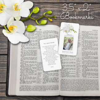 Forever in Our Hearts Photo Funeral Prayer Card
