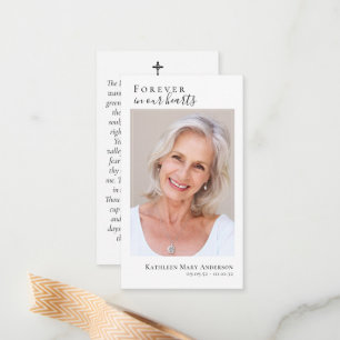 Forever in Our Hearts Photo Memorial Card