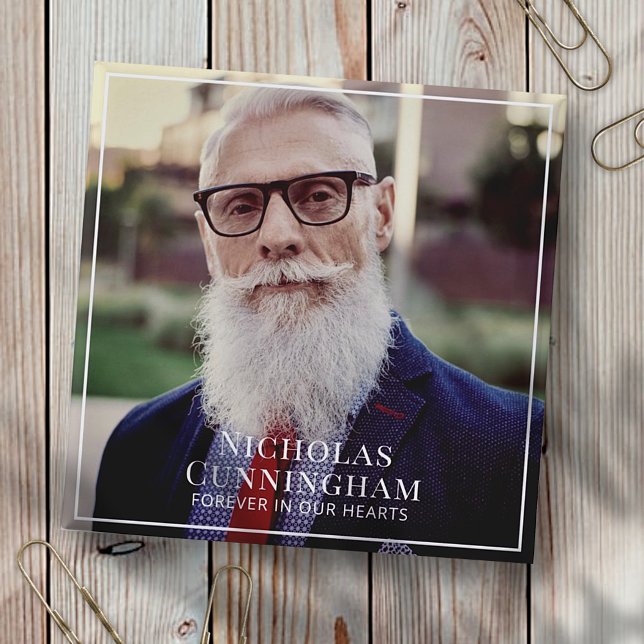 Forever In Our Hearts Photo Memorial Keepsake 15 Cm Square Badge (Creator Uploaded)