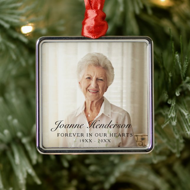 Forever In Our Hearts Photo Memorial Metal Tree Decoration (Tree)