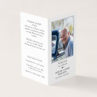 Forever in our Hearts Photo Memorial Prayer Card