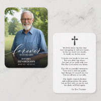 Forever in our Hearts Photo Prayer Card
