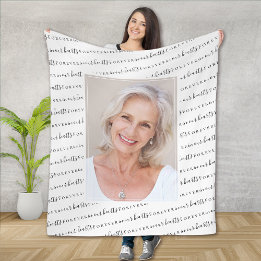 Forever in Our Hearts Photo Sympathy Memorial  Fleece Blanket