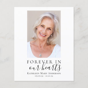 Forever in Our Hearts Photo Sympathy Thank You