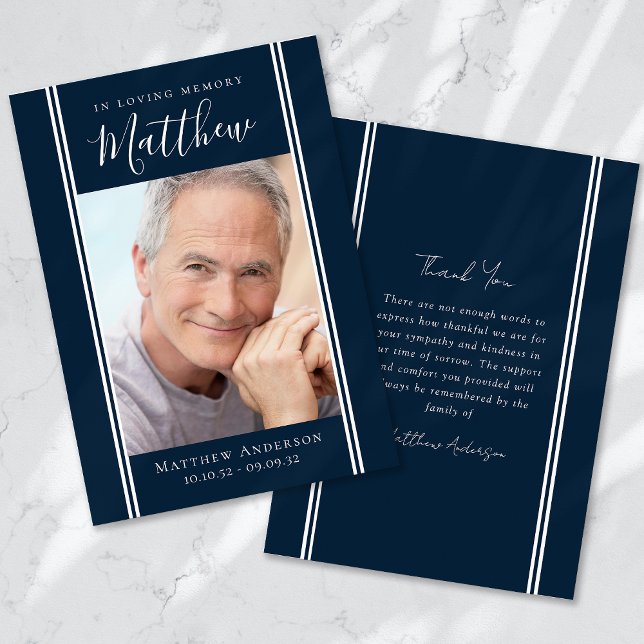 Forever in Our Hearts Photo Sympathy Thank You Card (Creator Uploaded)