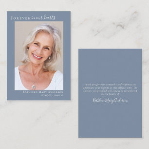 Forever in Our Hearts Photo Sympathy Thank You Not Card